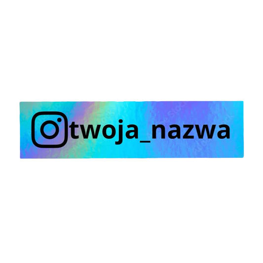 holograficzna naklejka z twoim instagramem (5 szt.)