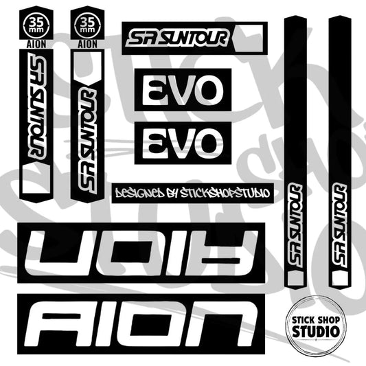 Zestaw naklejek na amortyzator Sr santour Aion