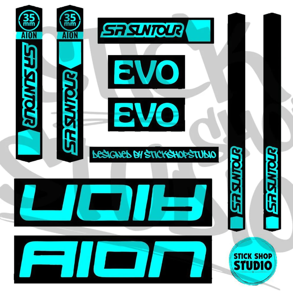 Zestaw naklejek na amortyzator Sr santour Aion