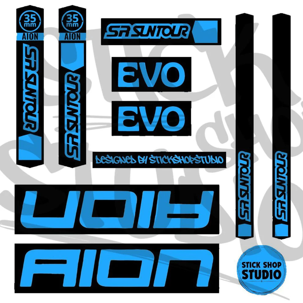 Zestaw naklejek na amortyzator Sr santour Aion