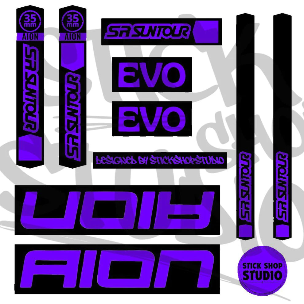 Zestaw naklejek na amortyzator Sr santour Aion