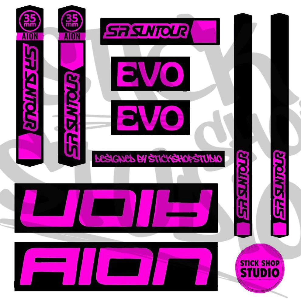 Zestaw naklejek na amortyzator Sr santour Aion