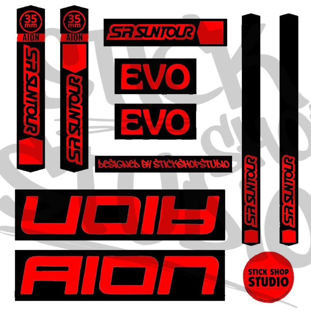 Zestaw naklejek na amortyzator Sr santour Aion