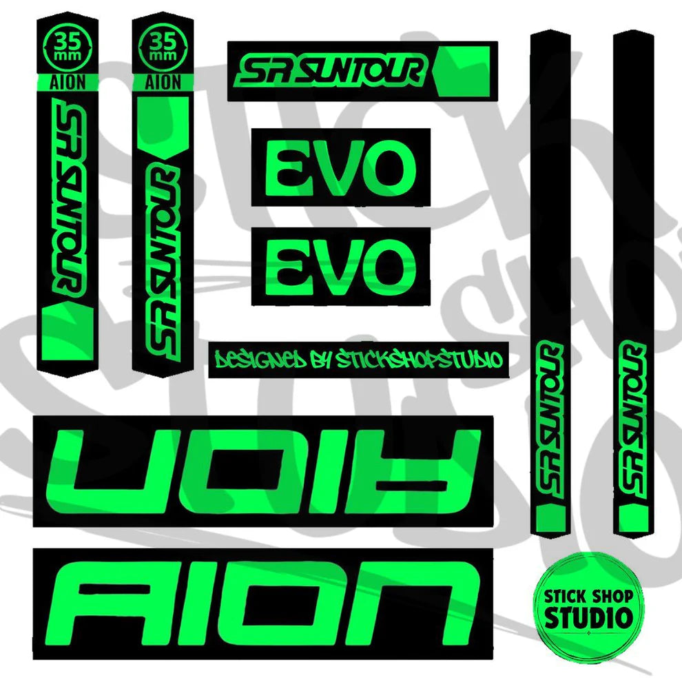 Zestaw naklejek na amortyzator Sr santour Aion