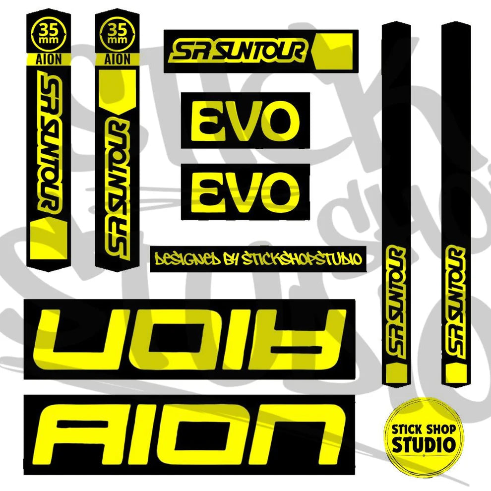 Zestaw naklejek na amortyzator Sr santour Aion