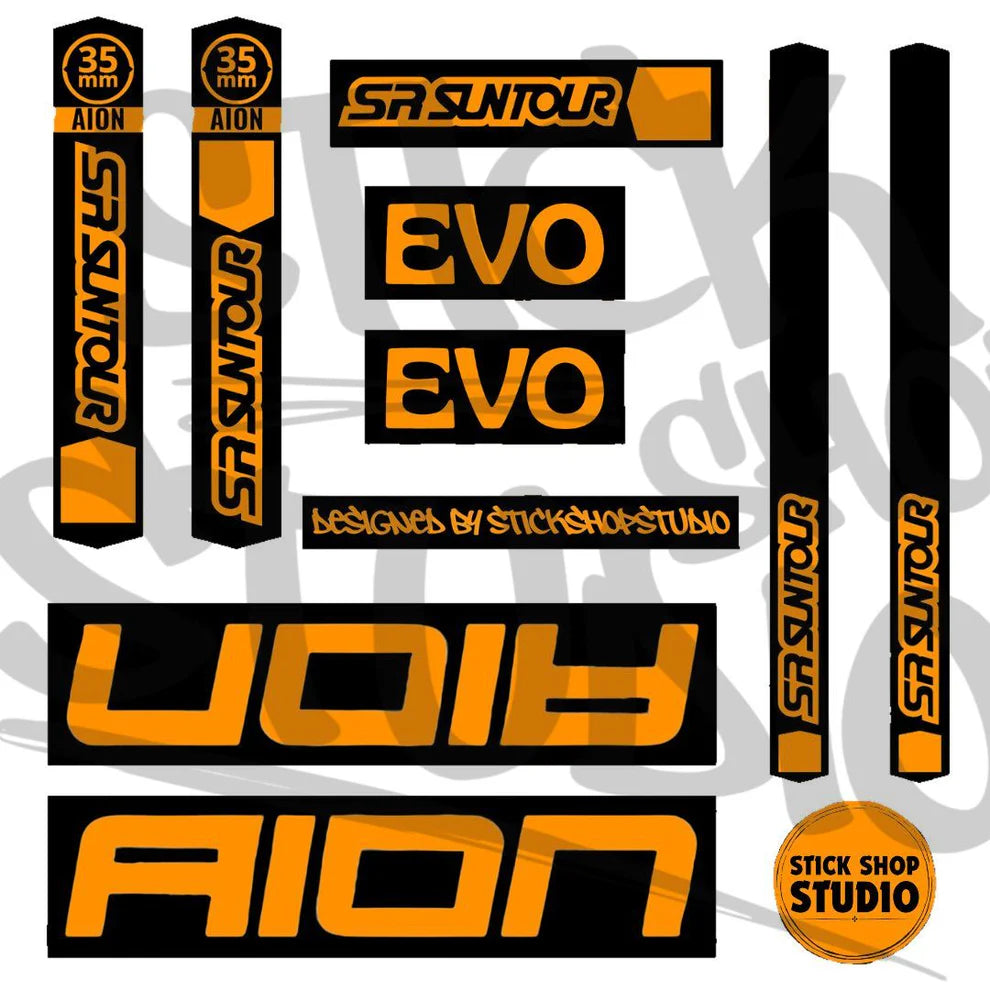 Zestaw naklejek na amortyzator Sr santour Aion