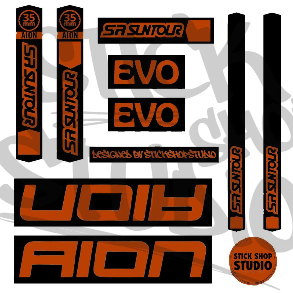 Zestaw naklejek na amortyzator Sr santour Aion