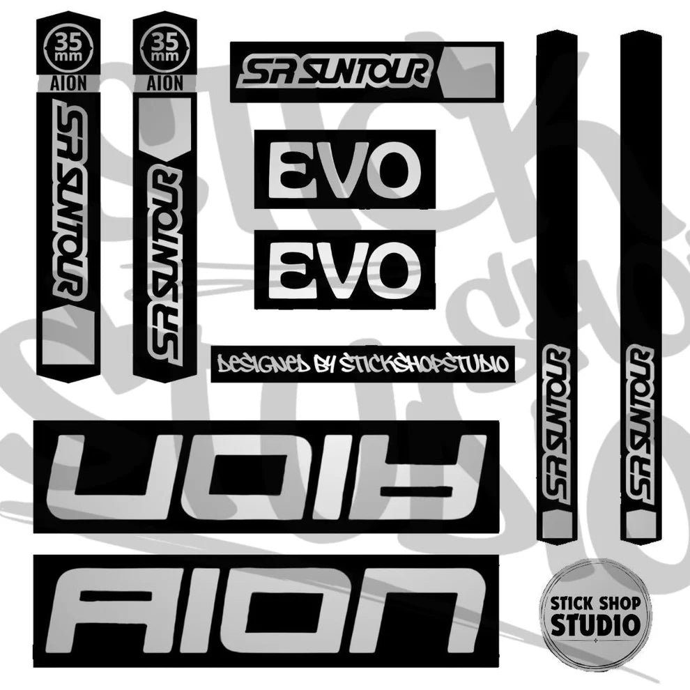 Zestaw naklejek na amortyzator Sr santour Aion