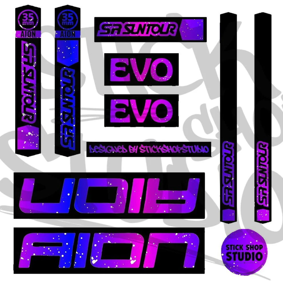 Zestaw naklejek na amortyzator Sr santour Aion