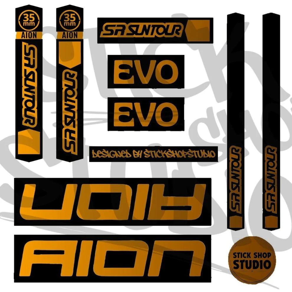 Zestaw naklejek na amortyzator Sr santour Aion