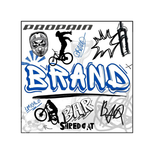 Zestaw wlepek "Brand" blue