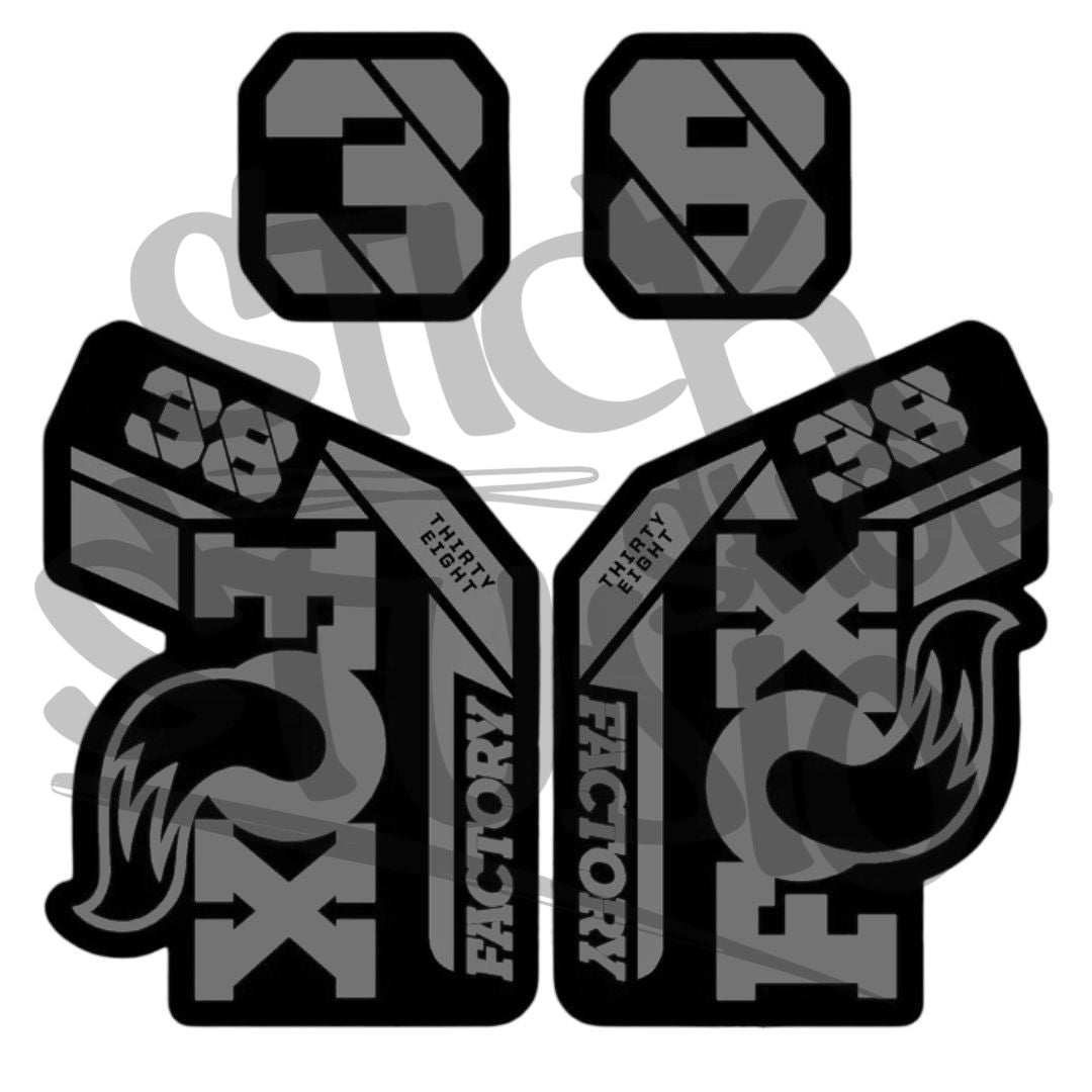 Naklejki na amortyzator Fox 38