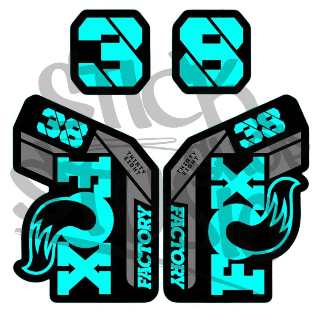 Naklejki na amortyzator Fox 38