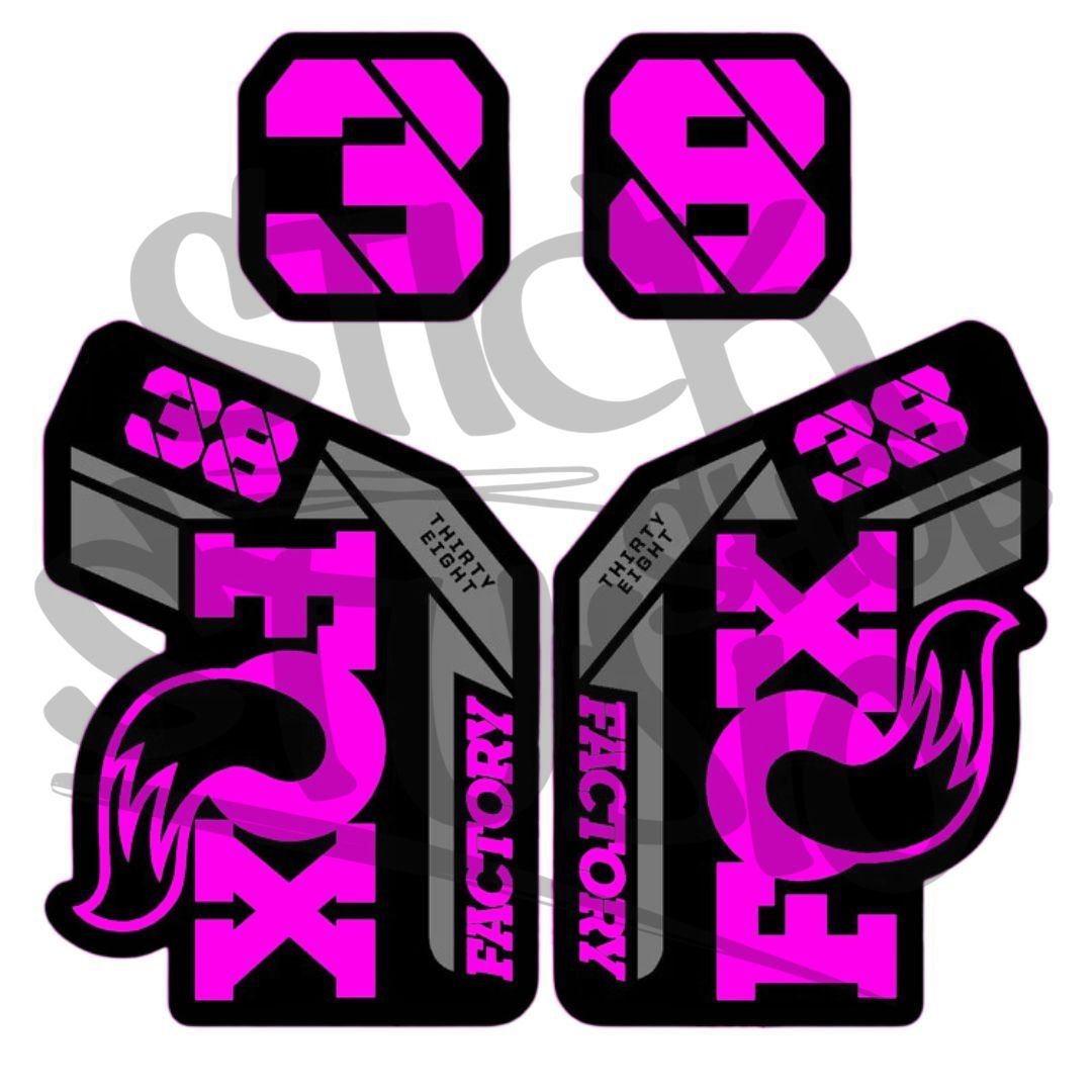 Naklejki na amortyzator Fox 38