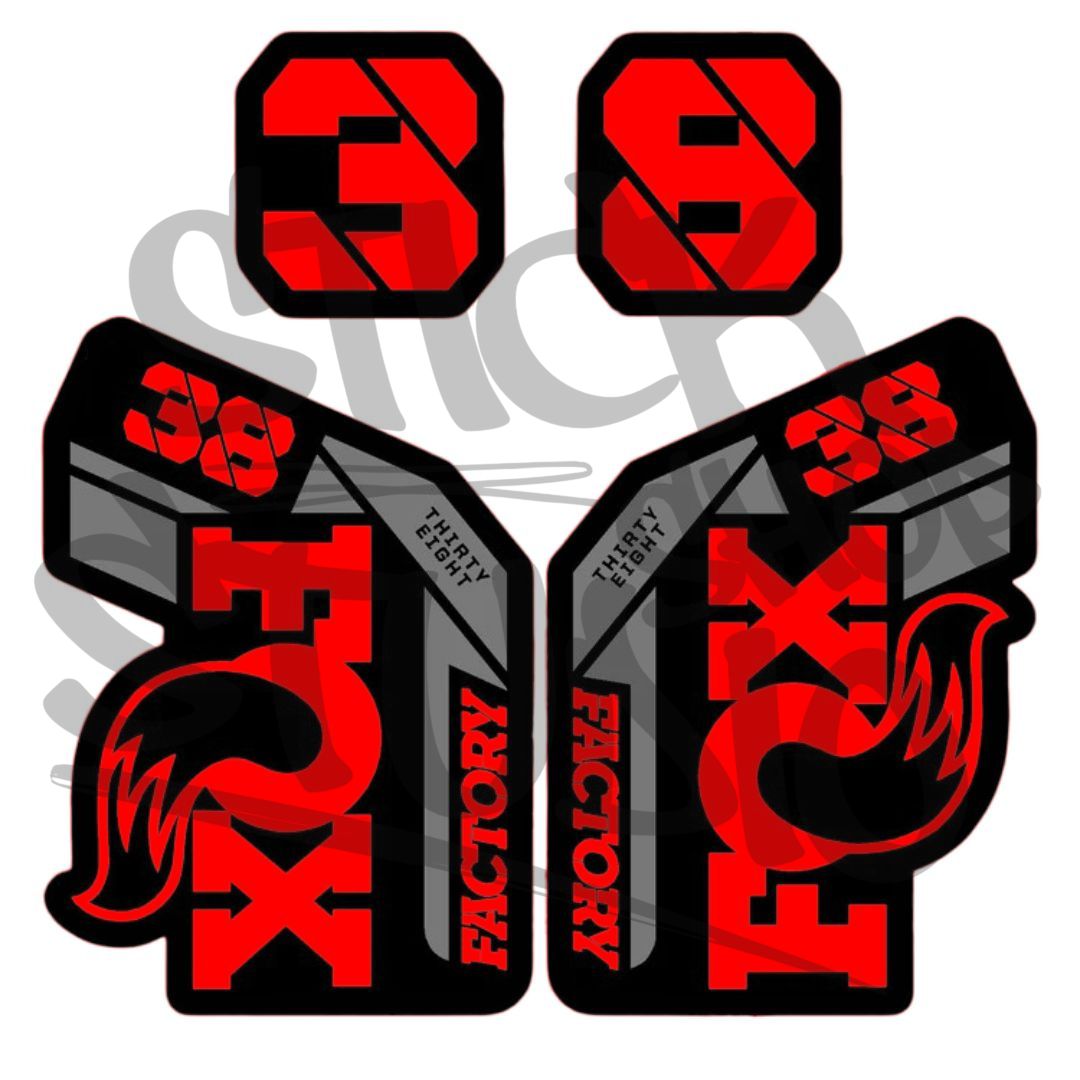 Naklejki na amortyzator Fox 38