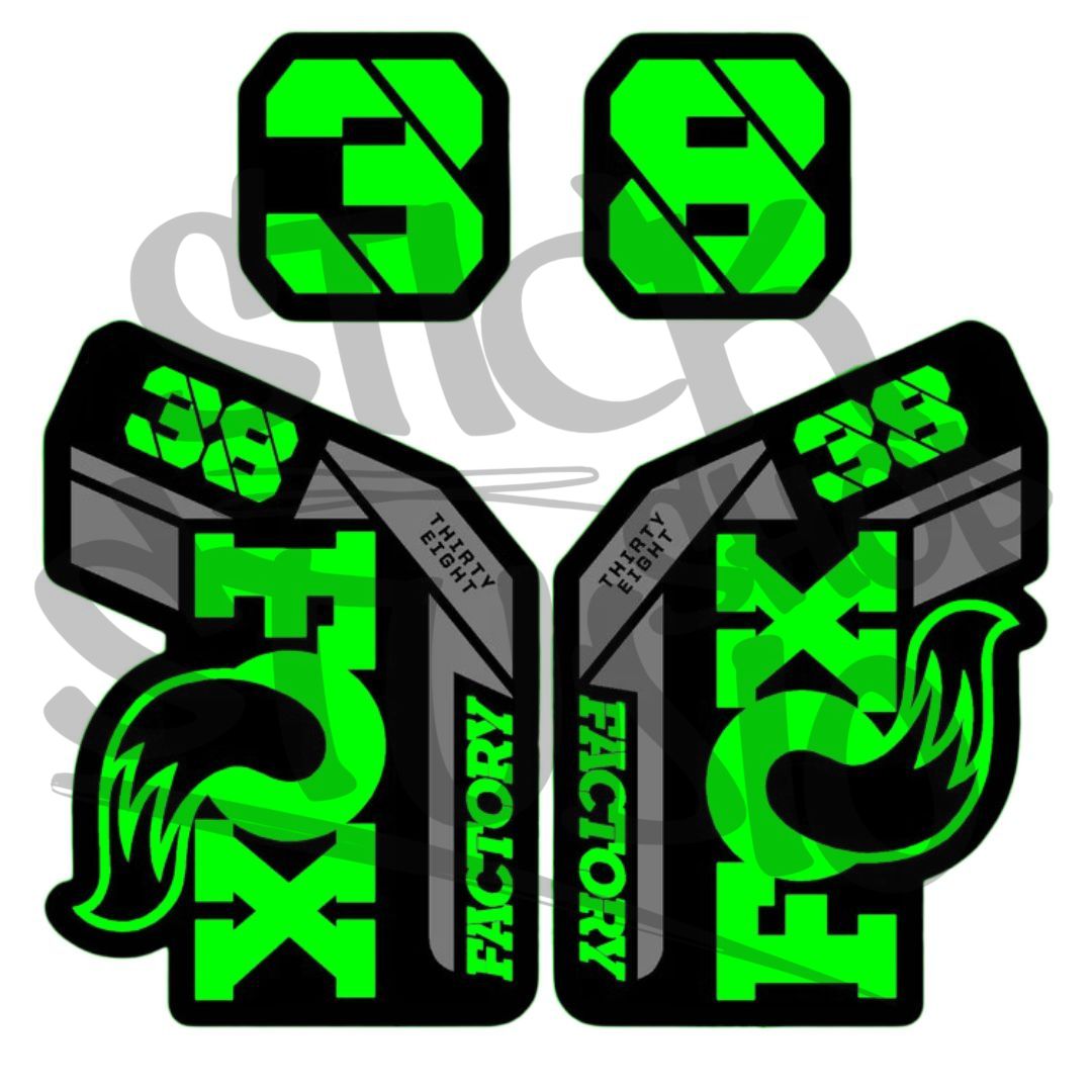 Naklejki na amortyzator Fox 38