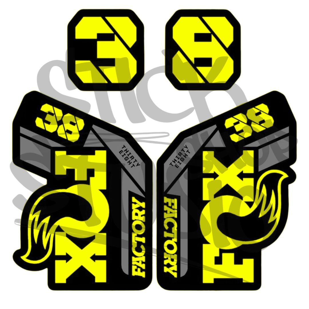 Naklejki na amortyzator Fox 38