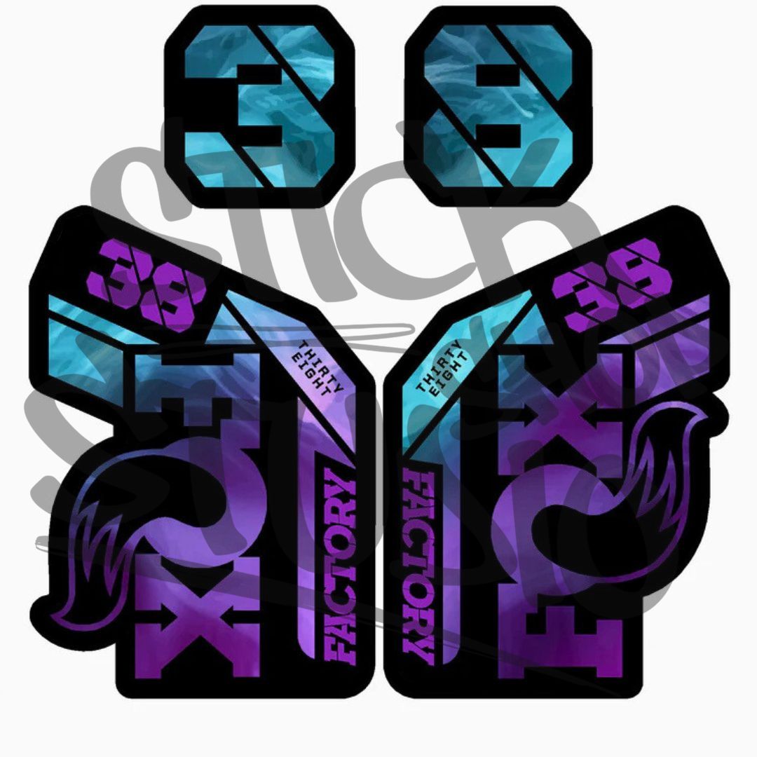 Naklejki na amortyzator Fox 38