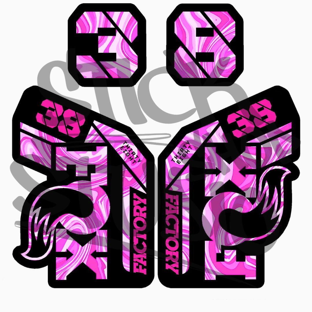 Naklejki na amortyzator Fox 38