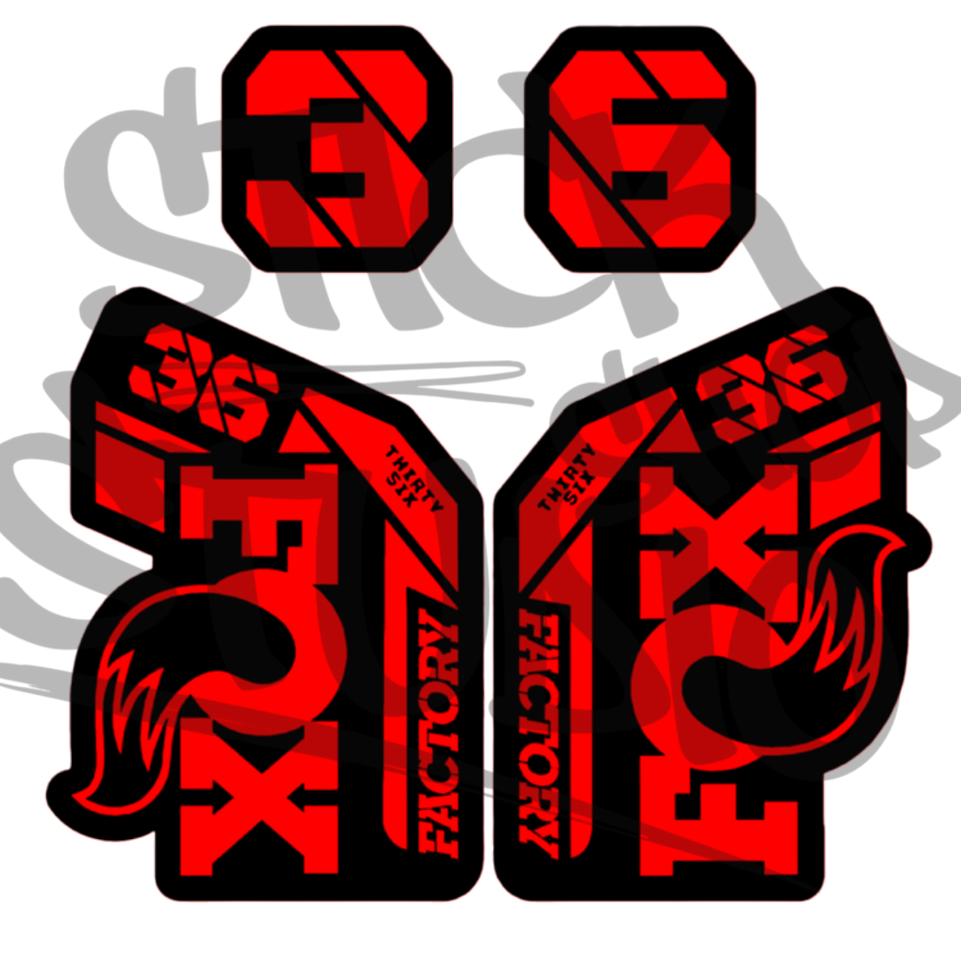 Naklejka na amortyzator Fox 36 grip 2