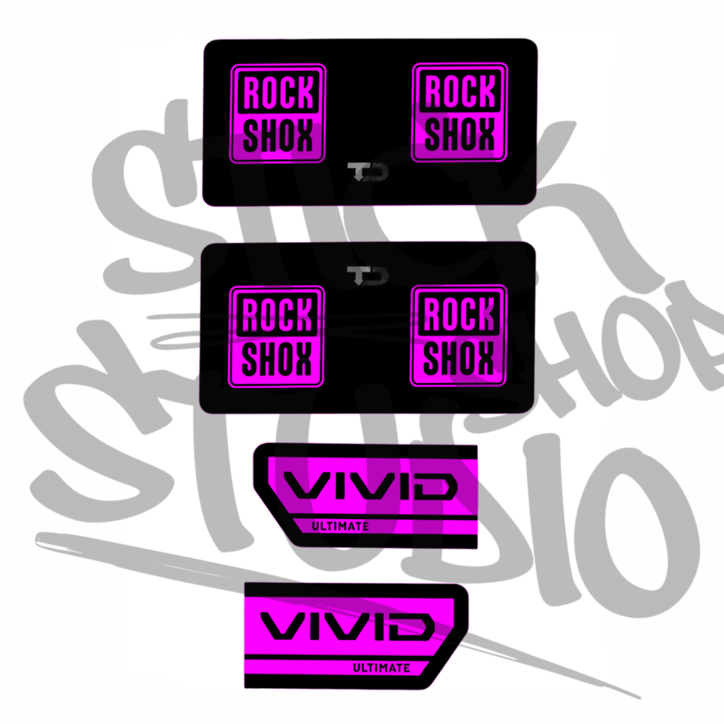 Naklejki na damper Rock Shox Vivid Ultimate