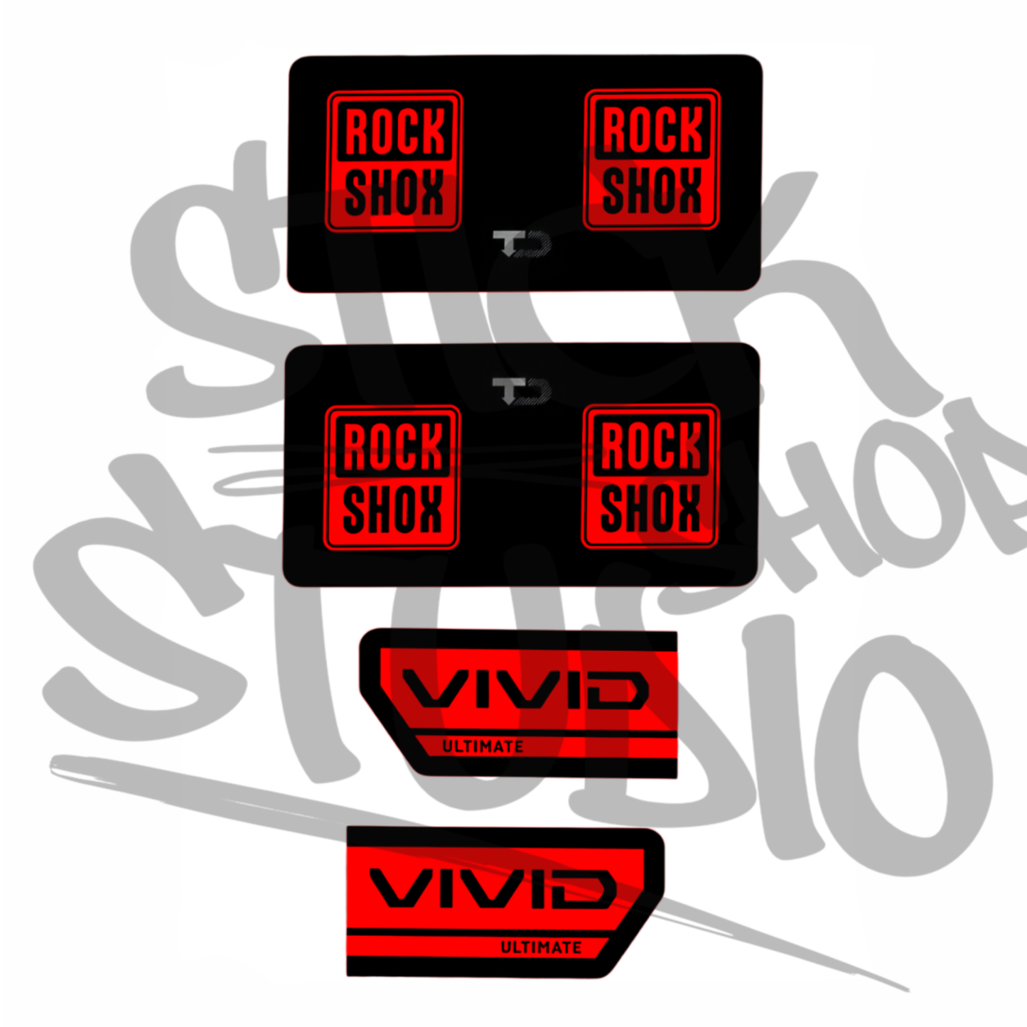 Naklejki na damper Rock Shox Vivid Ultimate