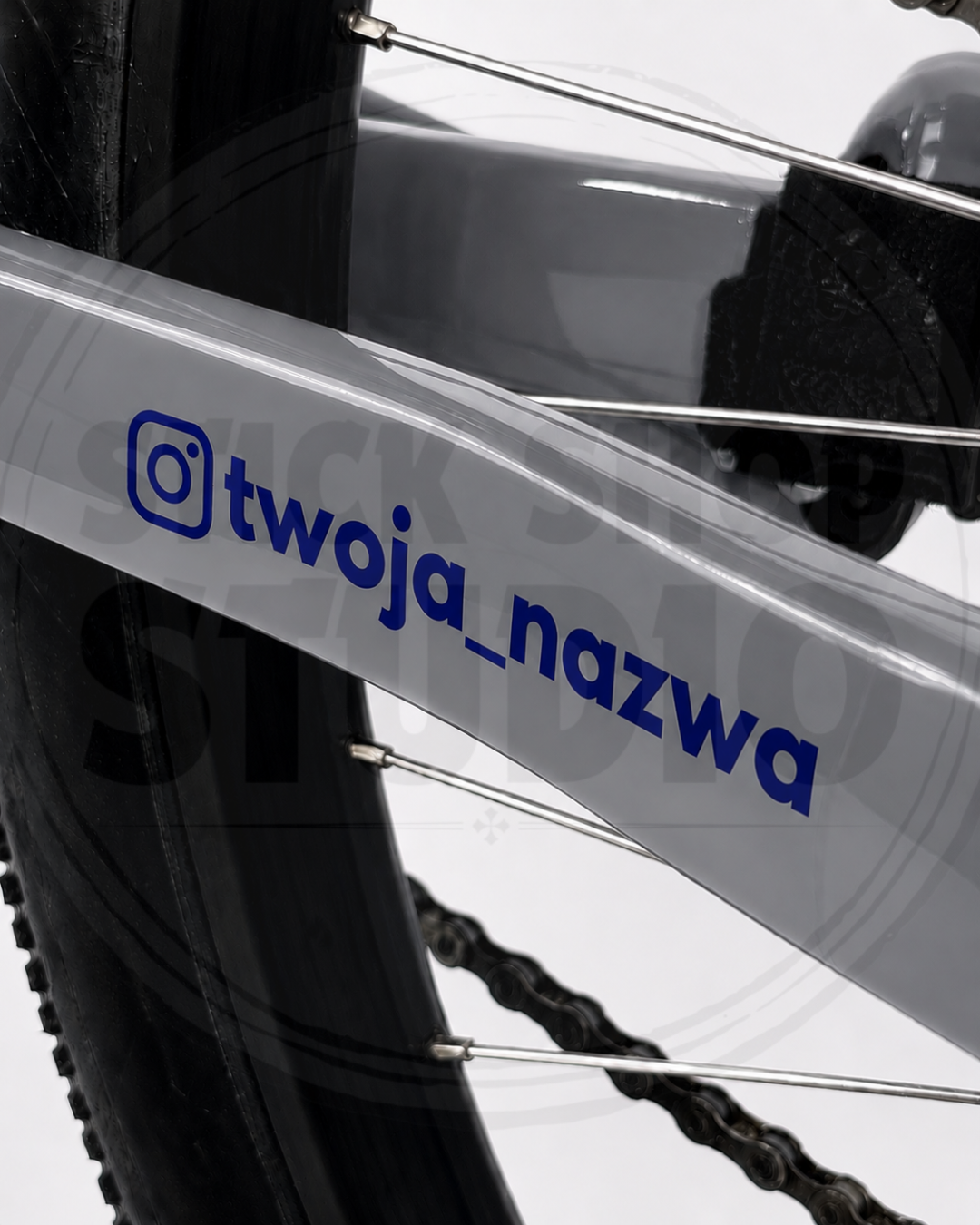 Wycinane naklejki z nazwą twojego instagrama
