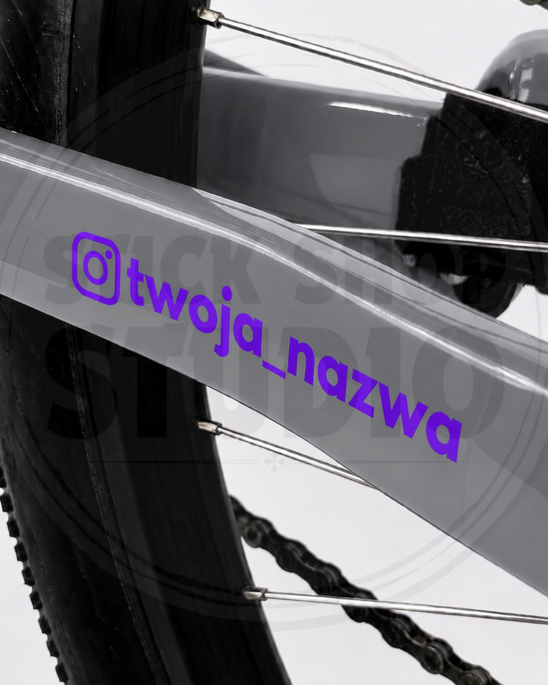 Wycinane naklejki z nazwą twojego instagrama