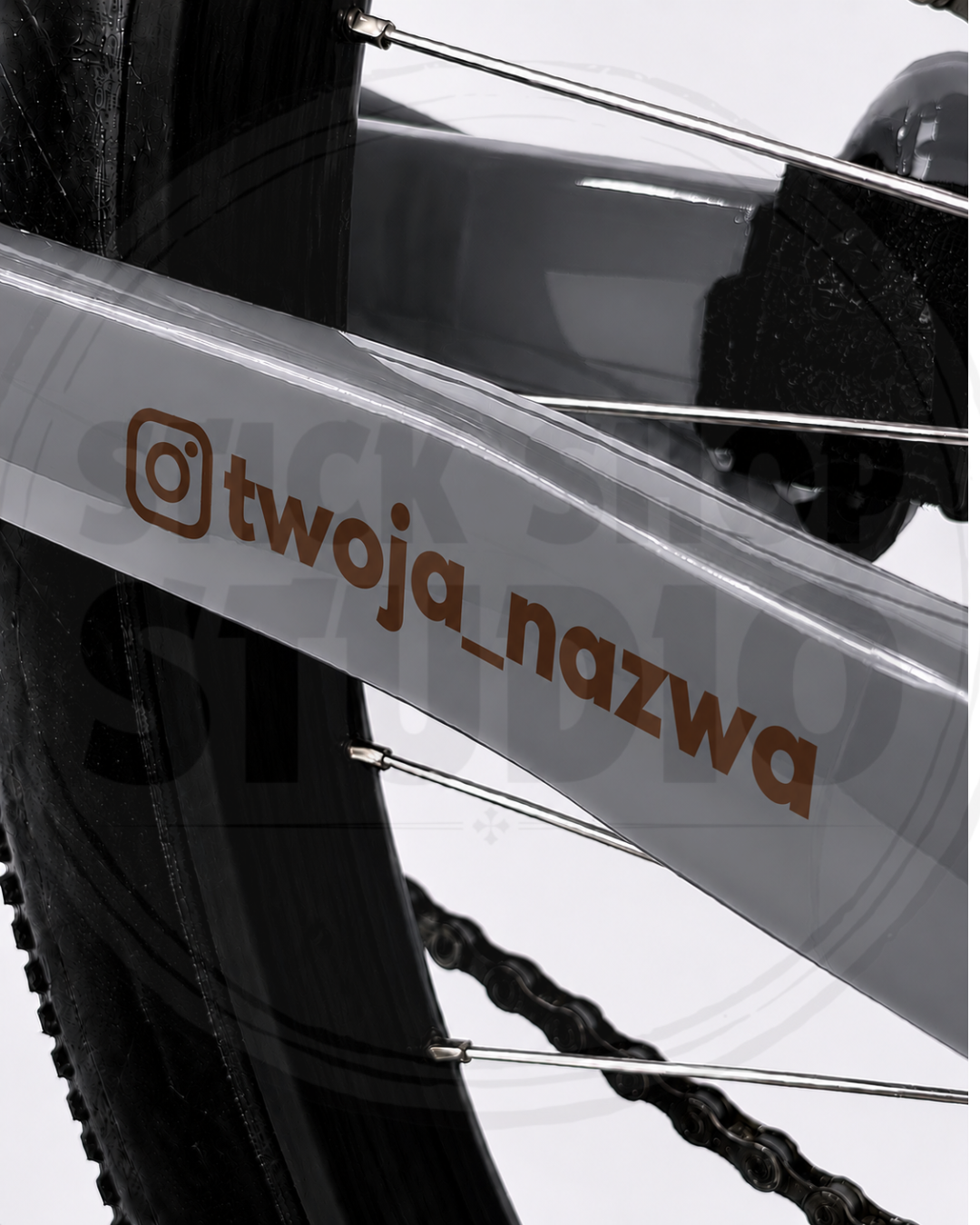Wycinane naklejki z nazwą twojego instagrama