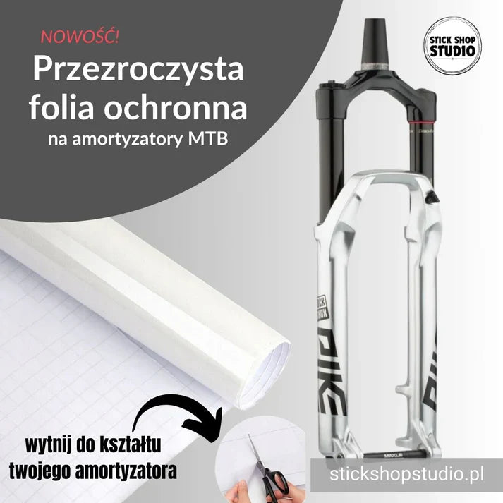 Przezroczysta folia ochronna na amortyzatory MTB (2 szt.)