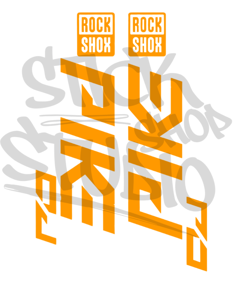 Wycinane naklejki na amortyzator Rock Shox Pike DJ (bez tła)