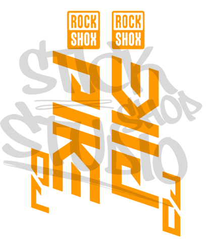 Wycinane naklejki na amortyzator Rock Shox Pike DJ (bez tła)