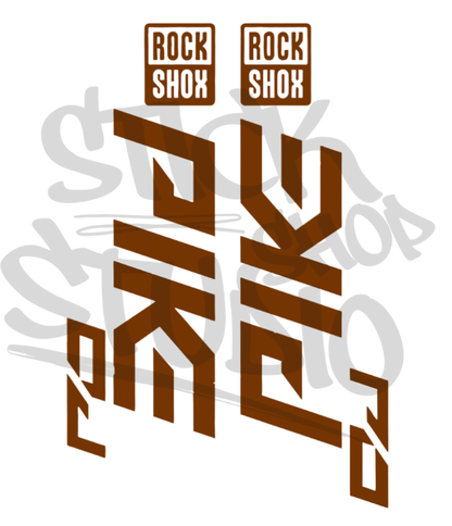 Wycinane naklejki na amortyzator Rock Shox Pike DJ (bez tła)