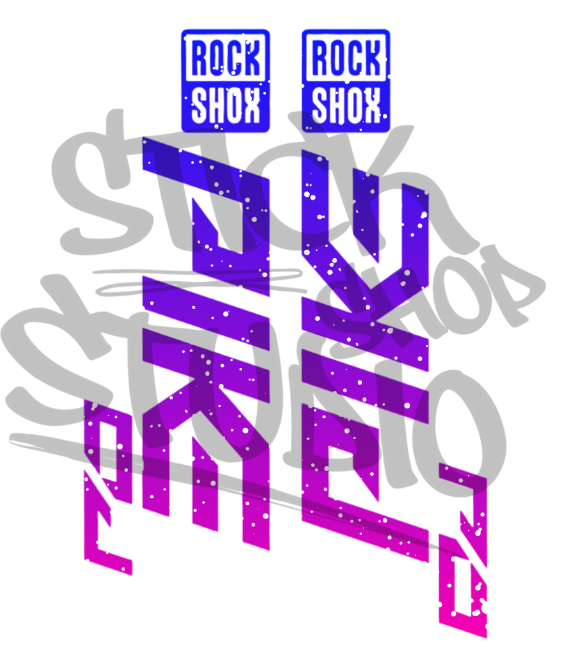 Wycinane naklejki na amortyzator Rock Shox Pike DJ (bez tła) Classic dots