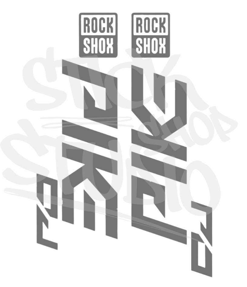 Wycinane naklejki na amortyzator Rock Shox Pike DJ (bez tła)