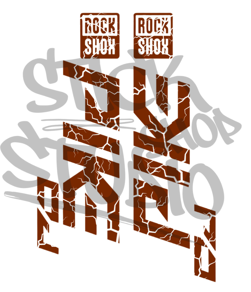 Wycinane naklejki na amortyzator Rock Shox Pike DJ (bez tła) thunder
