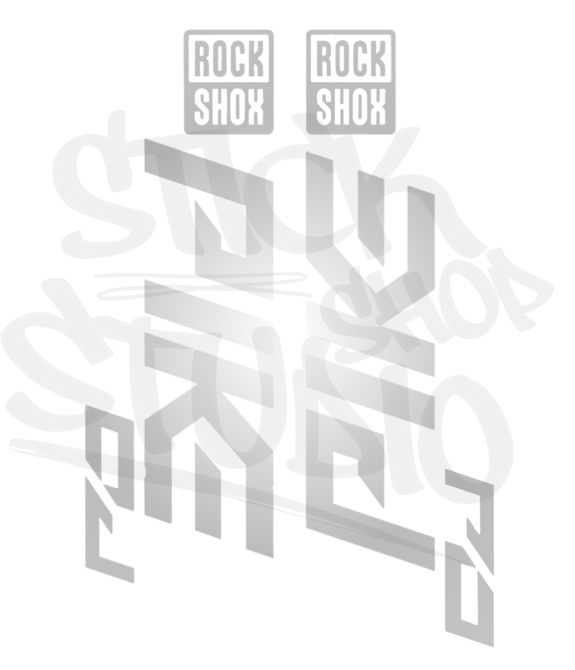 Wycinane naklejki na amortyzator Rock Shox Pike DJ (bez tła)