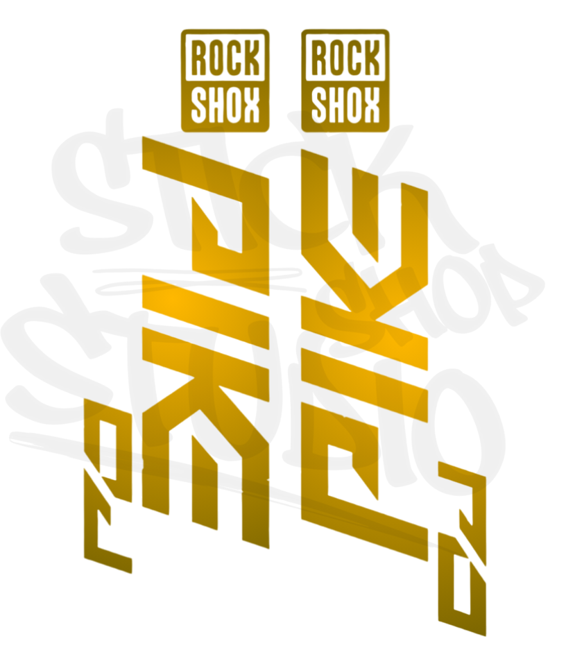 Wycinane naklejki na amortyzator Rock Shox Pike DJ (bez tła)