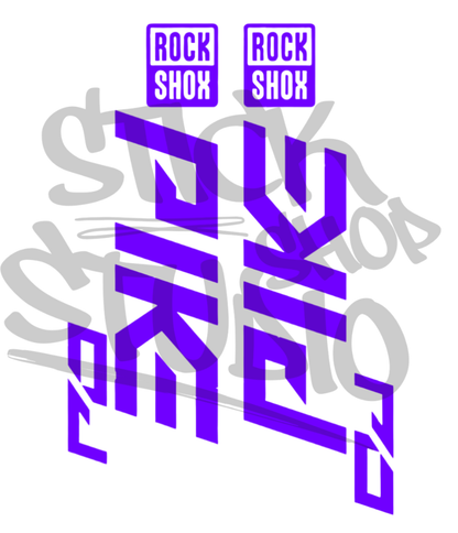 Wycinane naklejki na amortyzator Rock Shox Pike DJ (bez tła)