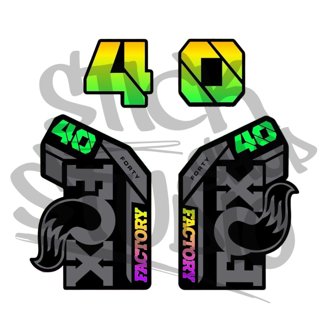 Naklejki na amortyzator Fox 40 factory float