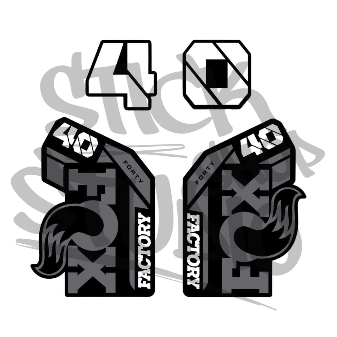 Naklejki na amortyzator Fox 40 factory float