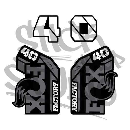 Naklejki na amortyzator Fox 40 factory float